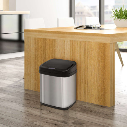 20L Stainless Steel Sensor Trash Can – Infrared, Battery-Operated