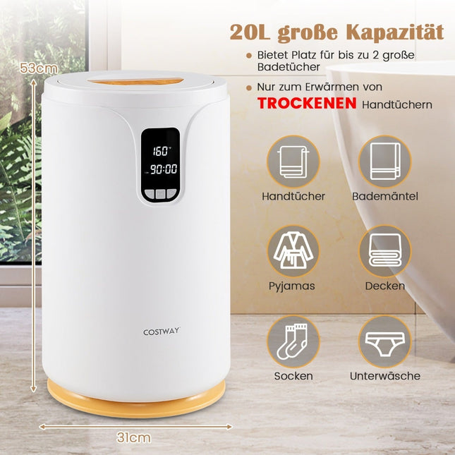 20-Liter-Handtuchwärmer-Eimer mit LED-Licht, schnelles Aufheizen
