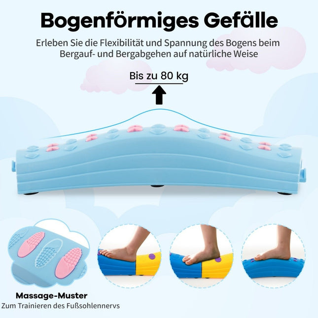 20 tlg. Balancierbalken Set Kinder Balancierklötze Trittsteine für Drinnen und Draußen Bunt
