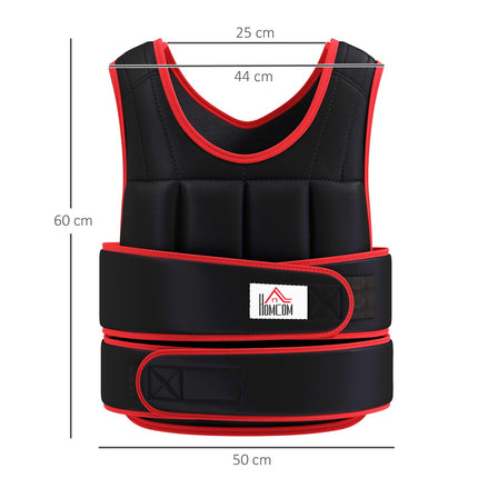 Adjustable 20 kg training vest, double straps, Oxford fabric