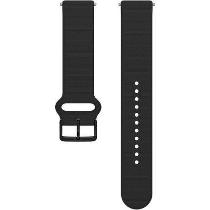 20mm schwarzes Silikonarmband, Größe S-L