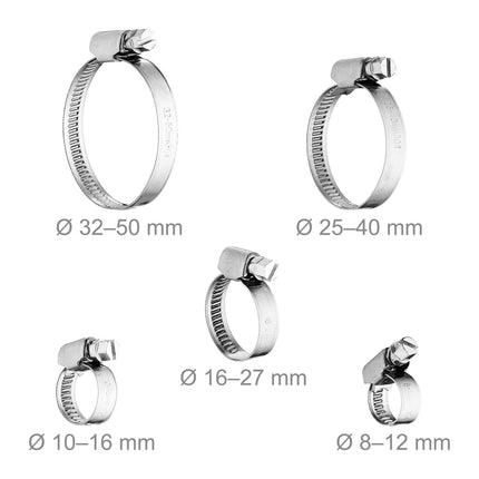20x Set Edelstahl Schlauchschellen