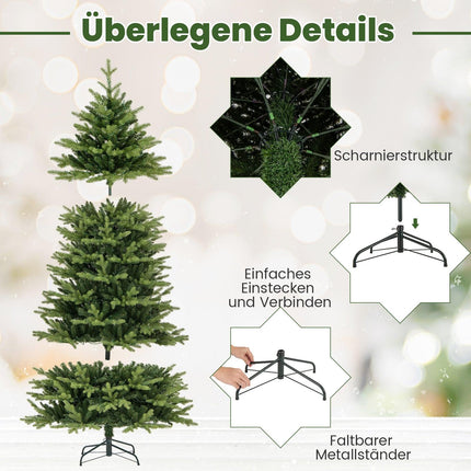 210 cm Artificial Christmas Tree with 470 LEDs, Green