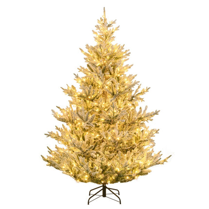 210 cm Artificial Christmas Tree with Lights & Snow