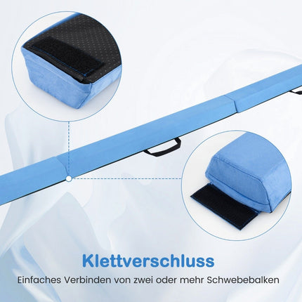 210 cm balance beam gymnastics beam foldable gymnastics beam non-slip balance beam up to 73 kg blue