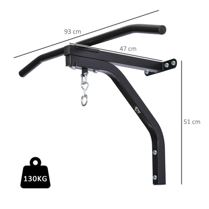 Wall-mounted box holder, steel, 130 kg capacity