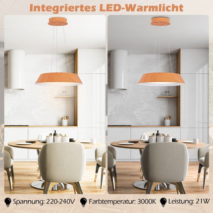 21W LED ceiling light energy saving ceiling lamp with wood grain metal frame natural