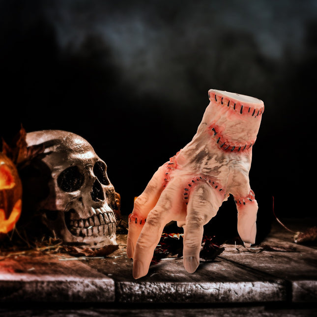 Realistischer 21 cm Halloween Narbenhand-Requisite mit Bewegung und Sound