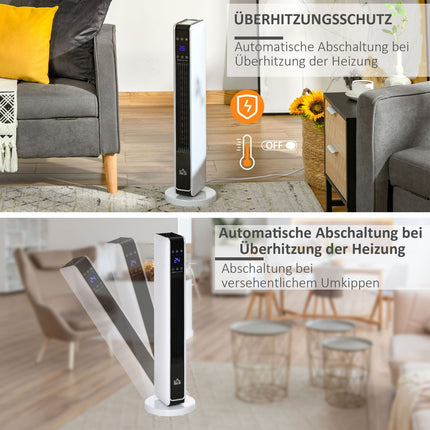 2200W Elektro-Heizlüfter, Fernbedienung, Timer, oszillierend