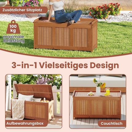 220L Gartenbox aus Holz mit Deckel – vielseitig einsetzbar