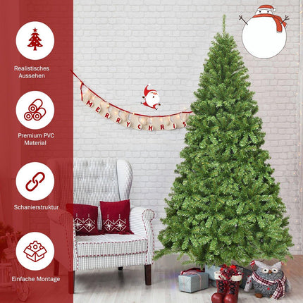 230 cm Künstlicher Weihnachtsbaum mit Metallständer