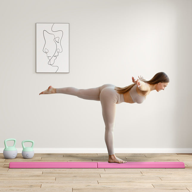 Tragbarer 236 cm rutschfester Gymnastikbalken für Kinder ab 3 Jahren