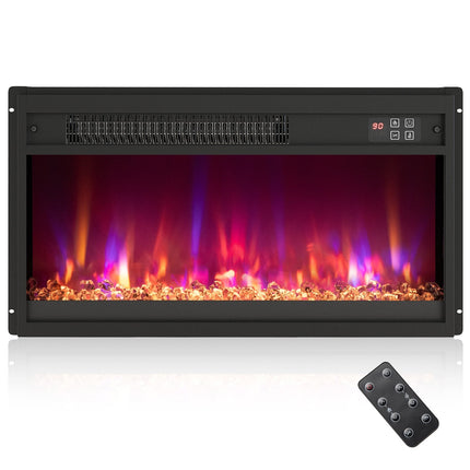 23-Inch Electric Fireplace Insert with Remote Control