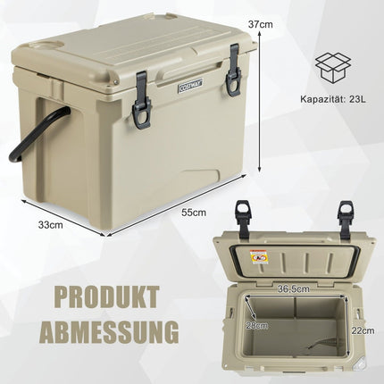 23-Liter-Kühlbox tragbar mit Flaschenöffner und Griff