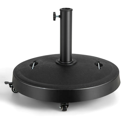 23 kg Sonnenschirmständer mit Rollen und Griffen Schirmständer für Schirmstangen von 38/48 mm Ø52 cm Marktschirmständer