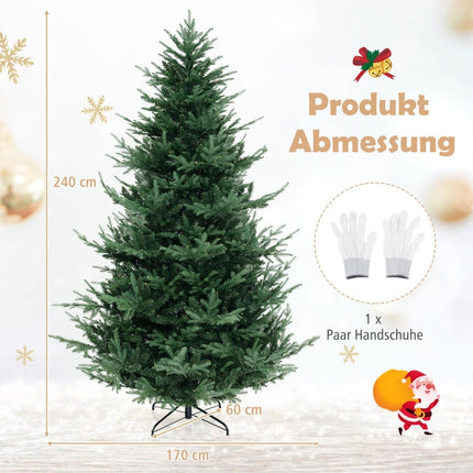 240 cm künstlicher Weihnachtsbaum mit 450 LED-Leuchten
