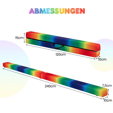 240 cm Folding Gymnastics Balance Beam for Kids