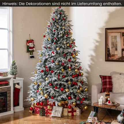 240 cm Künstlicher Weihnachtsbaum, beschneit, 460 LEDs