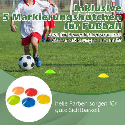 245 x 180 cm Fußballtor mit hochfestem Netz &amp; 6 Erdspießen, wetterfestes Tor, Fußballtraining