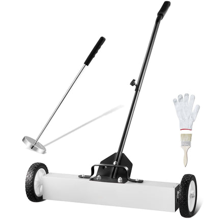 24-Inch Rolling Magnetic Sweeper, 50 lb Capacity
