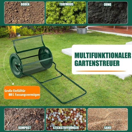 24" hoher Kompoststreuer, Torfstreuer mit verbessertem U-förmigen Griff