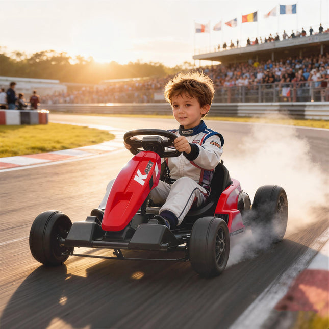 24V Elektro-Gokart, Drift-Modus, verstellbarer Sitz, 6–12 Jahre