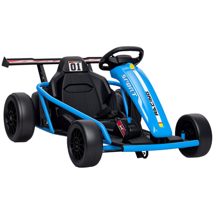 Elektrická motokára 24V pro drifty, pro děti 8-12 let, modrá