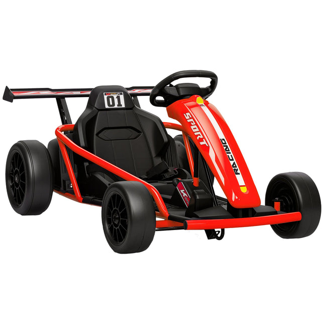 24V Elektro-Gokart zum Driften, 8-12 Jahre, Rot