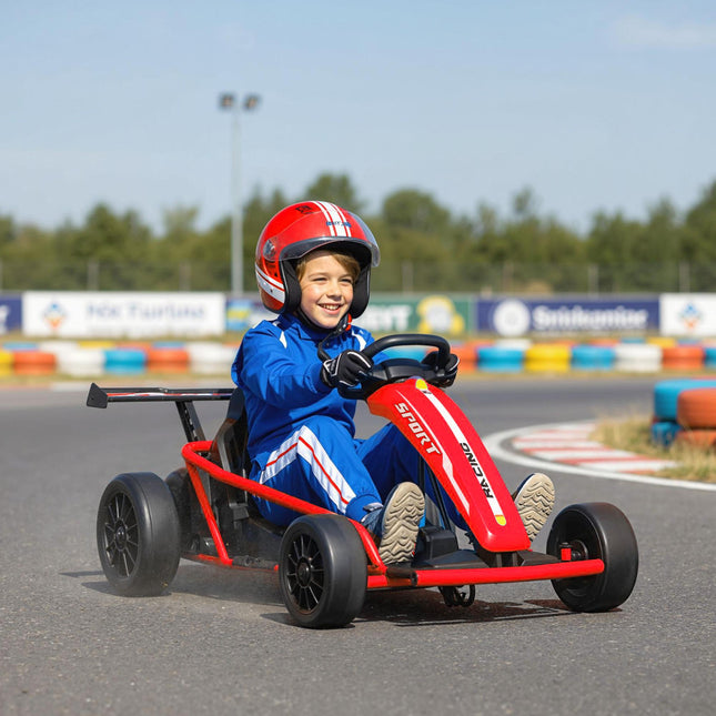 24V Elektro-Gokart zum Driften, 8-12 Jahre, Rot