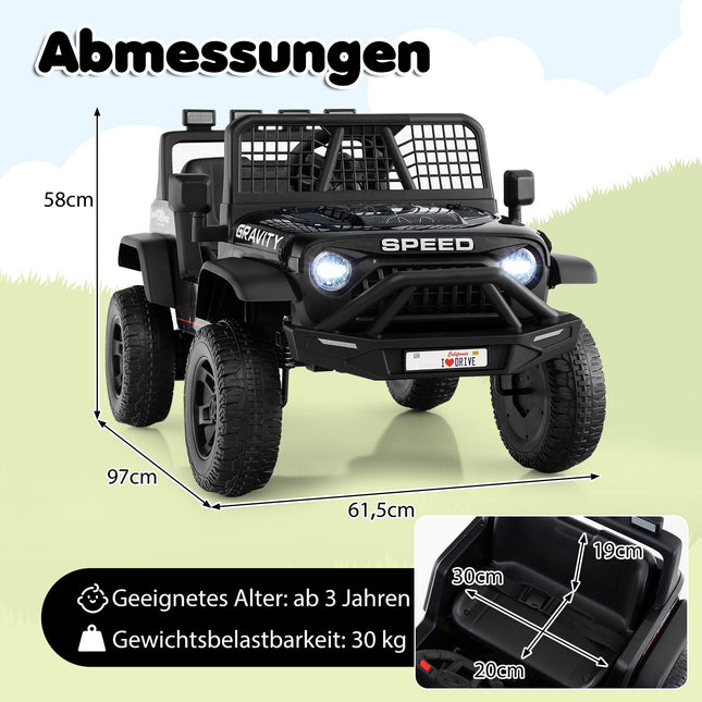 24V Elektro-Kinderauto mit Fernbedienung, Musik, LED-Lichtern