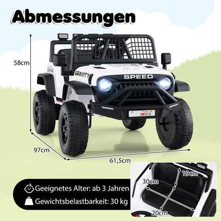 24V Electric Kids Car with Remote, Music, LED Lights