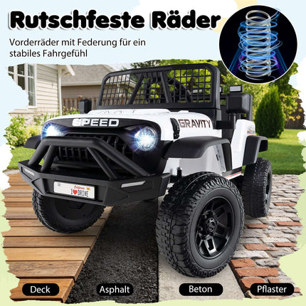 24V Electric Kids Car with Remote, Music, LED Lights