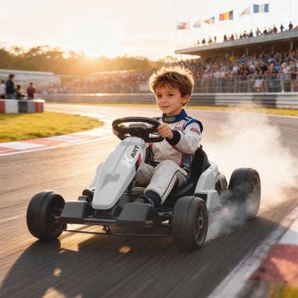 24V Electric Kids Go-Kart with Drift Function, Adjustable Seat
