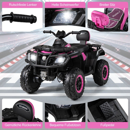24V Kinderquad, 2-zits elektrische quad met 4 motoren