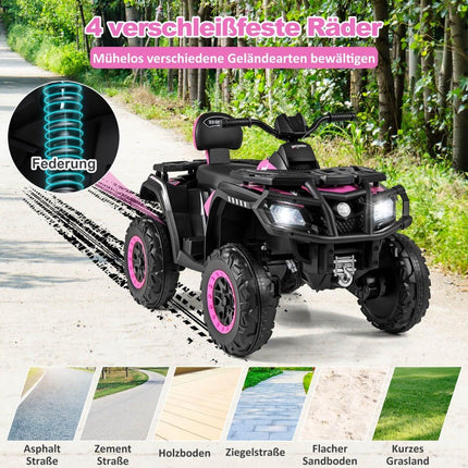 24V Kinderquad, 2-zits elektrische quad met 4 motoren