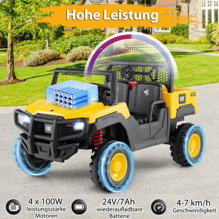 24V Kids Electric Dump Truck, 2-Seater, Remote Control