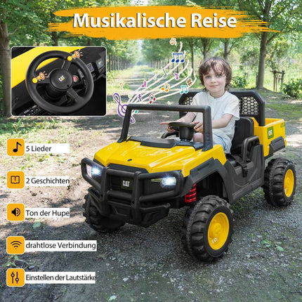 24V Kids Electric Dump Truck, 2-Seater, Remote Control
