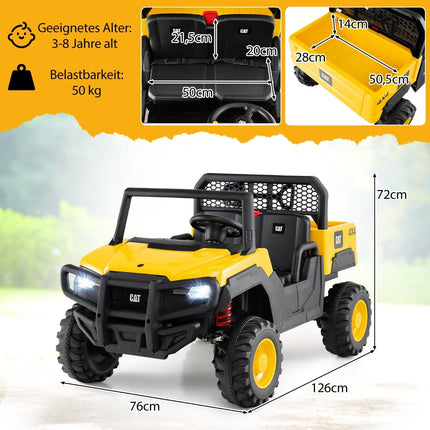 24V Kids Electric Dump Truck, 2-Seater, Remote Control