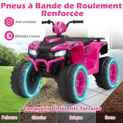 24V Kinder Elektro Quad, 2-Gang, Kabellose Musik, Pink
