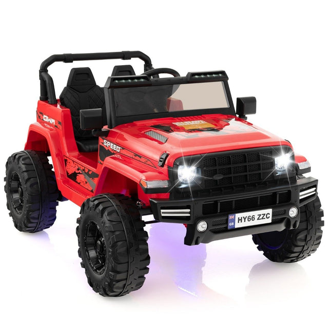 24V Kinder-Elektroauto, 2-Sitzer, Rot, USB & Musik