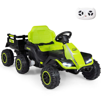 24V Kids Electric Tractor with Remote Control, Green