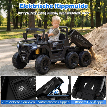 24V Kids Ride-On Dump Truck with Remote & LED Lights