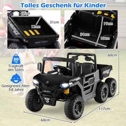 24V Kids Ride-On Dump Truck with Remote & LED Lights