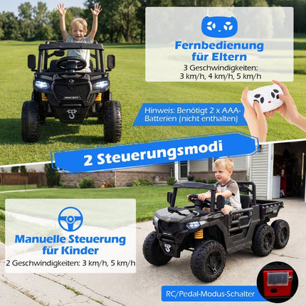 24V Kids Ride-On Dump Truck with Remote & LED Lights