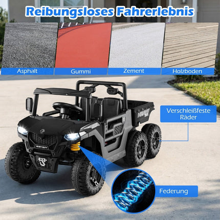24V Kids Ride-On Dump Truck with Remote & LED Lights