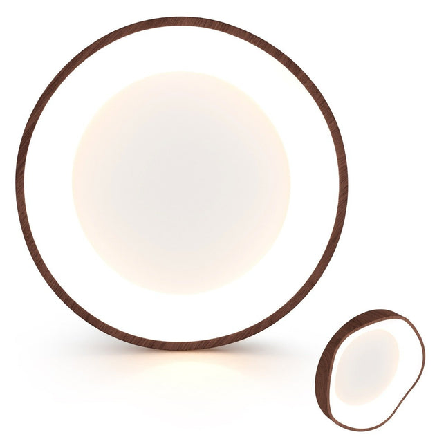 24W LED Deckenleuchte Energiespar Deckenlampe mit Holzmaserung 41,5 x 10 cm
