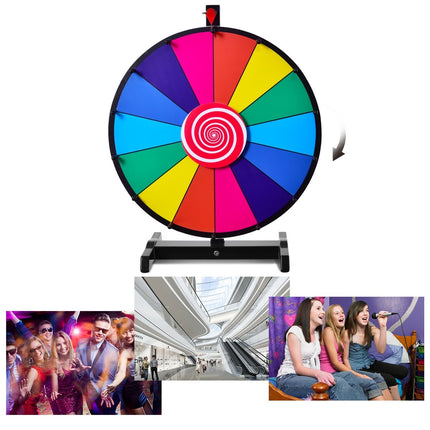 24" Glücksrad-Spielzeug, Farbrad-Spiele für Lotteriespiele, Wortspiele, φ60cm
