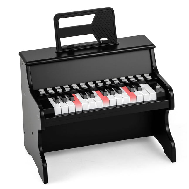25-Tasten Kinder Digitalpiano, Einstellbare Geschwindigkeit, Schwarz