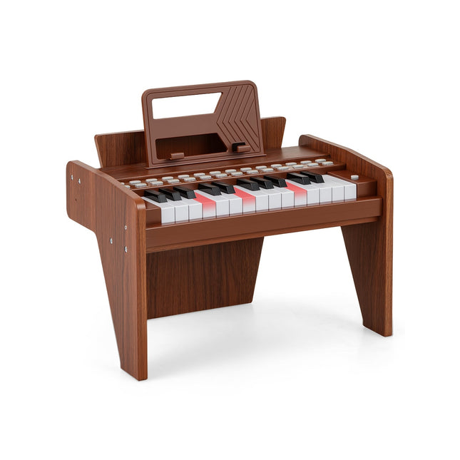 Digitalpiano für Kinder mit 25 Tasten – Einstellbare Geschwindigkeit, Braun