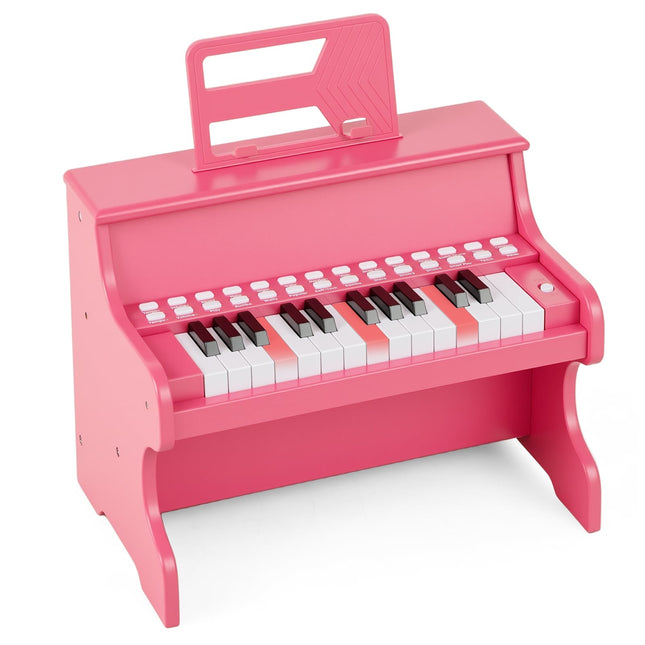 25-Tasten-Digitalpiano für Kinder, einstellbare Geschwindigkeit, Pink